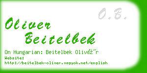 oliver beitelbek business card